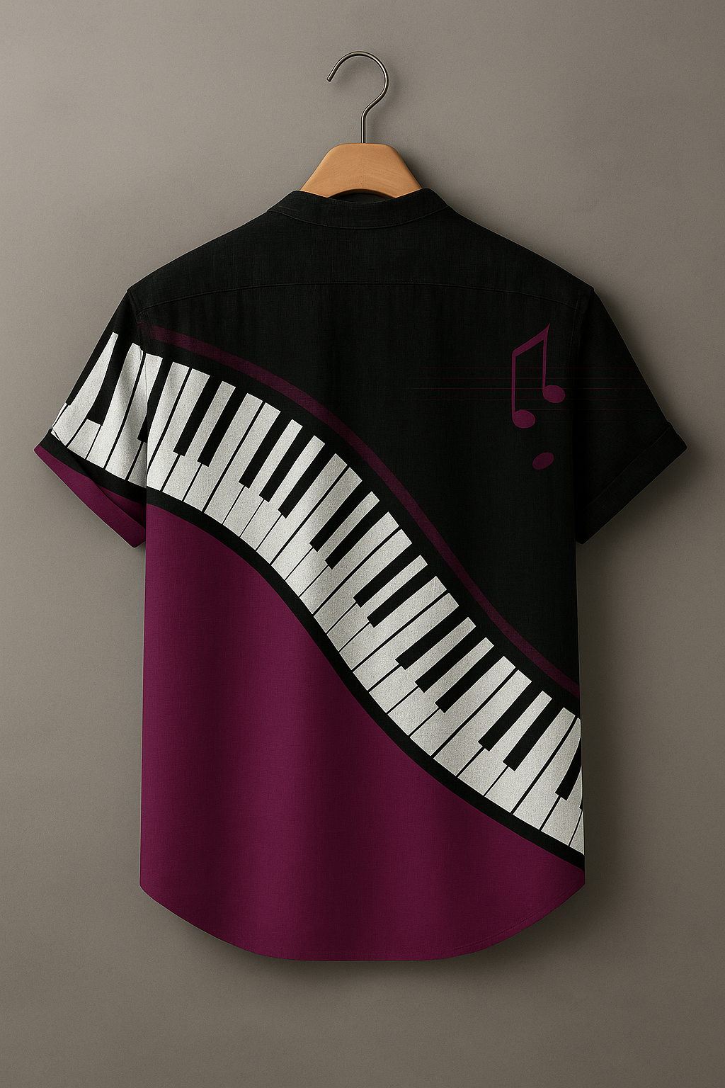 Creative Piano Keyboard Graphic Casual Shirt